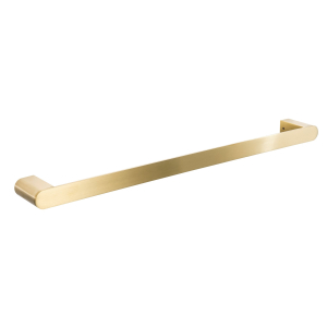 Uno Single Towel Rail 60cm in Brushed Brass