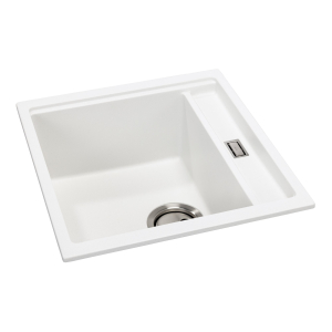Synchronist 1.25 Bowl Compact Sink in White Granite