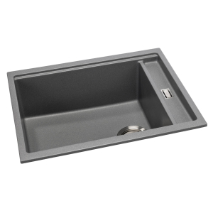Synchronist 1.25 Bowl Large Sink in Metallic Grey Granite