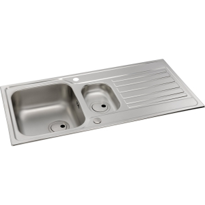 Connekt 1.5 Bowl Sink & Drainer in Stainless Steel